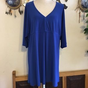 Antthony Royal blue half sleeve tunic top dress